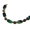 Exclusive necklace &quot;Heart of nature&quot; Agate barrel, Topaz, facet