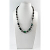 Exclusive necklace &quot;Heart of nature&quot; Agate barrel, Topaz, facet