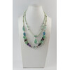 Exclusive necklace &quot;The Temptation of Green&quot; Fluorite drop, galotvka, Mother-of-pearl rondel, Jade, crumb face