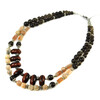 Exclusive necklace &quot;Solar system&quot; Topaz, Sunstone, log, Bull&#039;s eye link