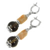 Exclusive earrings &quot;Solar system&quot; Topaz, Solar stone cut