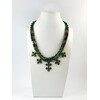 Exclusive necklace &quot;Oasis of Peace&quot; Seraphinite cut, Chrysoprase rondel, Jasper rondel, Tiger&#039;s eye