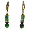 Exclusive earrings &quot;Oasis of peace&quot; Seraphinite log, Jasper rondel, Tiger&#039;s eye