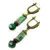 Exclusive earrings &quot;Oasis of peace&quot; Seraphinite log, Jasper rondel, Tiger&#039;s eye