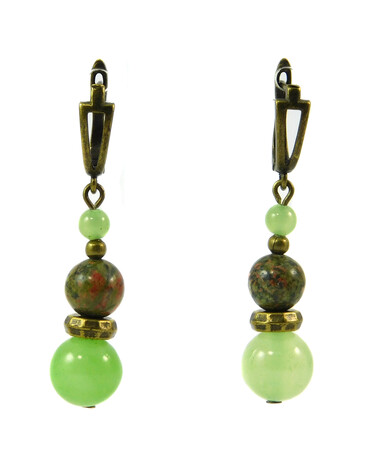 Exclusive earrings "Rhapsody" Onyx, Jasper