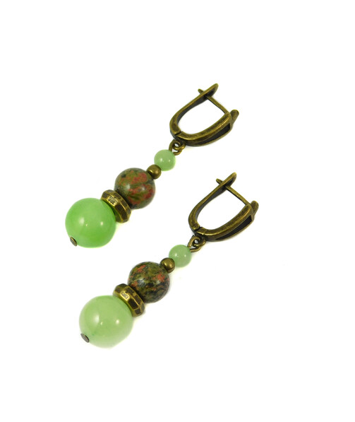 Exclusive earrings "Rhapsody" Onyx, Jasper