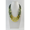 Exclusive necklace &quot;Windmill&quot; Prenite, Jasper, Yellow Turquoise, Faceted Agate