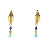 Exclusive earrings &quot;Zorya&quot; Amazonite cube face, Lapis lazuli, Sun stone