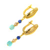 Exclusive earrings &quot;Zorya&quot; Amazonite cube face, Lapis lazuli, Sun stone