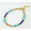 Exclusive bracelet &quot;Zorya&quot; Amazonite faceted cube, Lapis lazuli, Sun stone