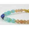 Exclusive bracelet &quot;Zorya&quot; Amazonite faceted cube, Lapis lazuli, Sun stone