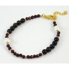 Exclusive bracelet &quot;Snowy Calvin&quot; Garnet, facet, Pearls fig