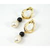 Exclusive earrings &quot;Snowy Calvin&quot; Pomegranate, Pearls fig