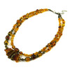 Exclusive necklace &quot;Rocks of Dovbush&quot; Amber cut, layer, crumb, 2 rows