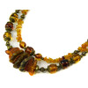 Exclusive necklace &quot;Rocks of Dovbush&quot; Amber cut, layer, crumb, 2 rows