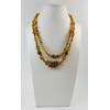 Exclusive necklace &quot;Rocks of Dovbush&quot; Amber cut, layer, crumb, 2 rows