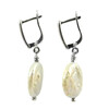 Pearl earrings, silver	