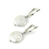 Pearl earrings, silver	