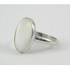 Mother-of-pearl ring, silver