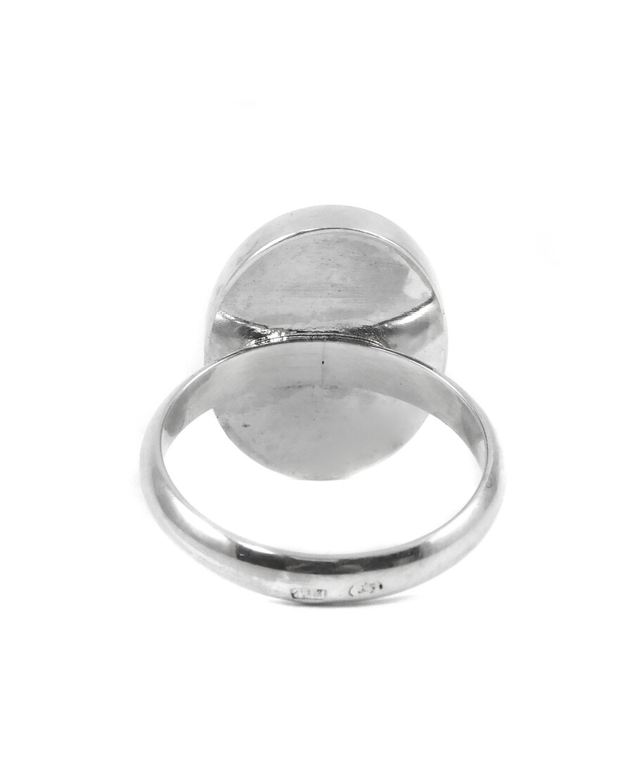 Mother-of-pearl ring, silver