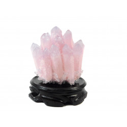 Rose quartz crystal on a stand, 340g