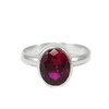 Ruby ring, silver