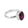 Ruby ring, silver