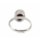Ruby ring, silver