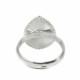 Malachite ring, silver
