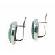 Agate earrings, silver