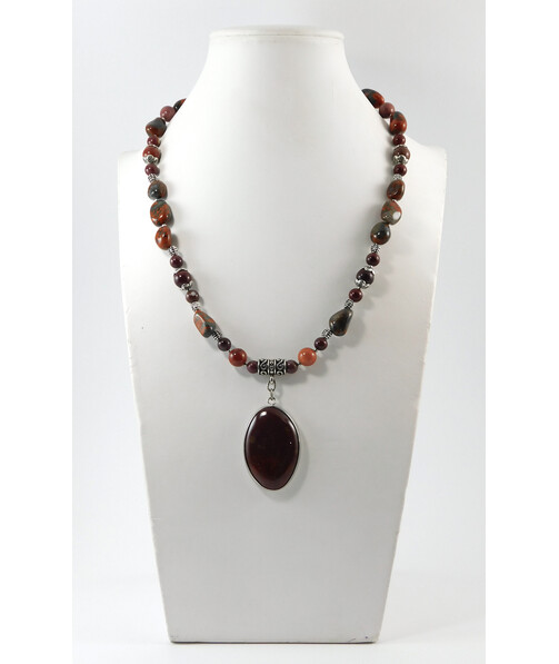 Exclusive necklace "Fionia", Jasper sphere 