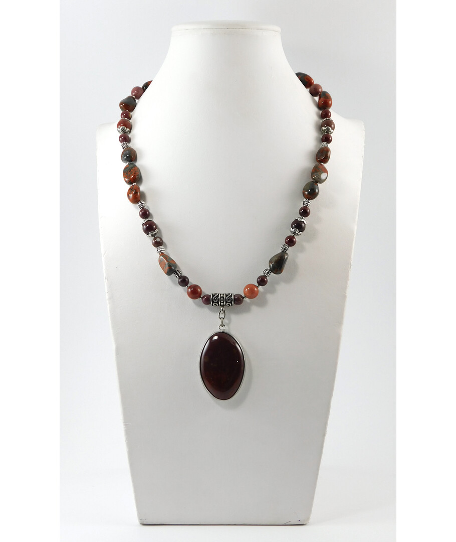 Exclusive necklace "Fionia", Jasper sphere 