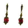 Earrings &quot;Anisia&quot;, Coral on a corner