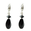 Earrings &quot;Flow of time&quot; Agate, Hematite