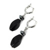 Earrings &quot;Flow of time&quot; Agate, Hematite