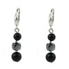 Earrings &quot;Metallic glitter&quot; Shungite, Hematite