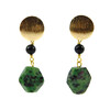 Earrings &quot;Ice Mountain&quot; Zoisite, Tourmaline