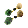 Earrings &quot;Ice Mountain&quot; Zoisite, Tourmaline