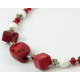 Necklace "Symyrenko" Coral, Agate