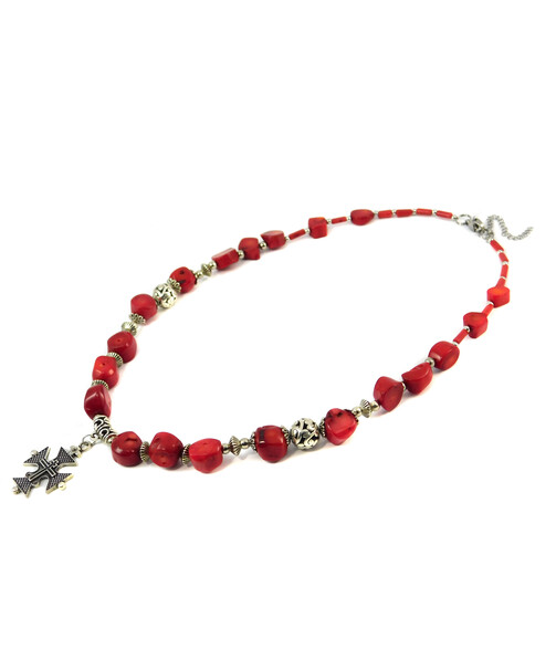 Necklace "Marisol" Coral galotvka