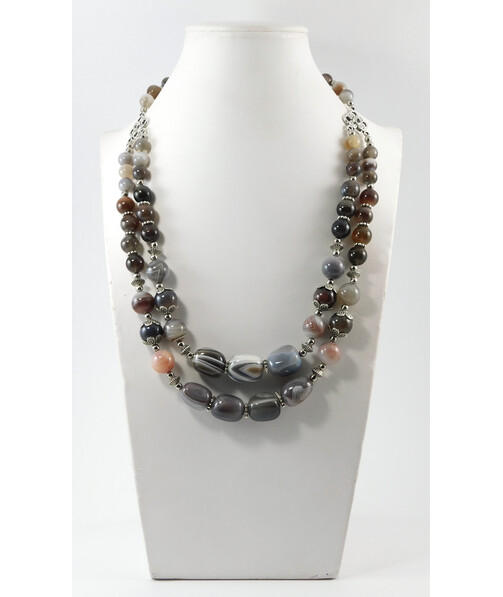 "Magic Agate" necklace Botswana agate