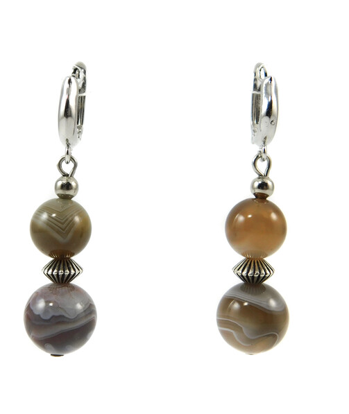 Earrings "Magic of agate" Botswana agate