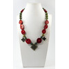 Necklace &quot;Power&quot; Coral, Jadeite