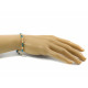 Bracelet "Silk", Sunstone, Apatite