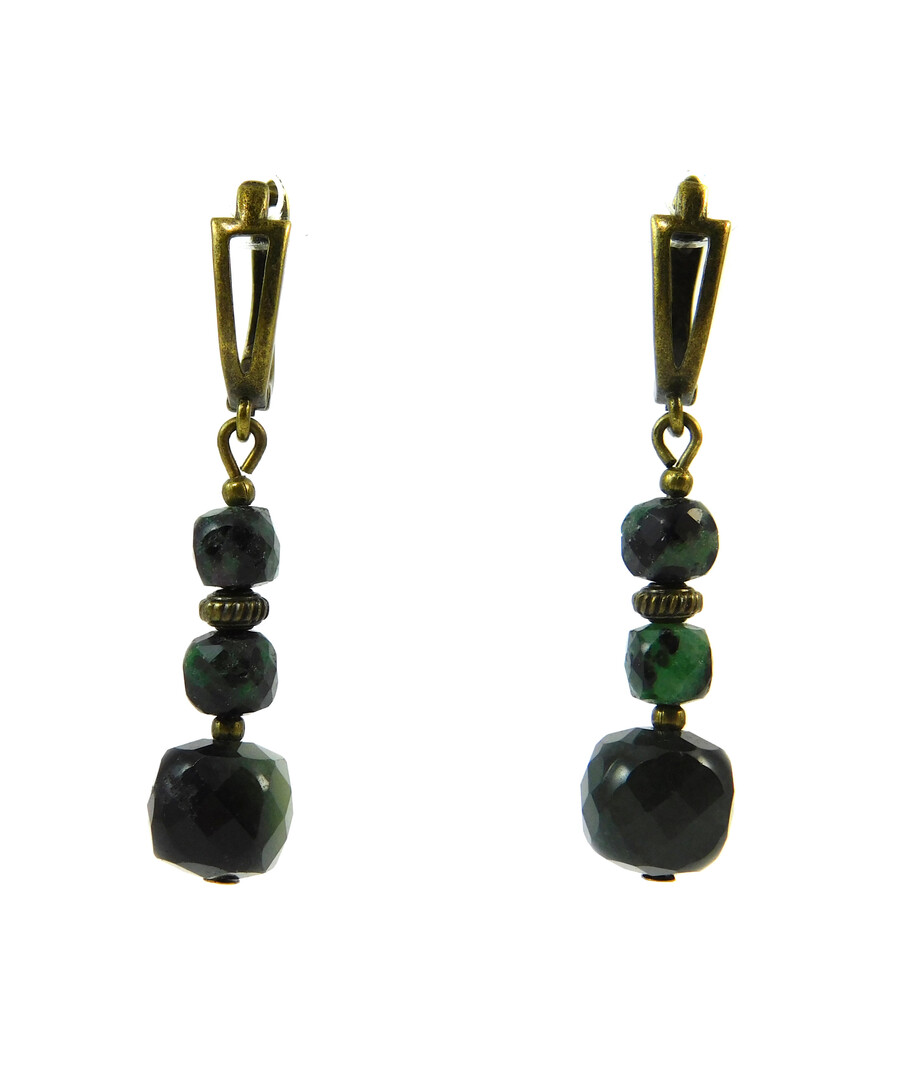 "Essence" earrings, Zoisite