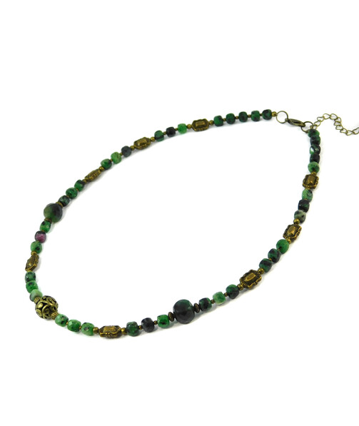 "Essence" necklace, Zoisite