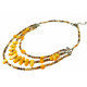 Necklace "Aida" Agate, mother-of-pearl of scola