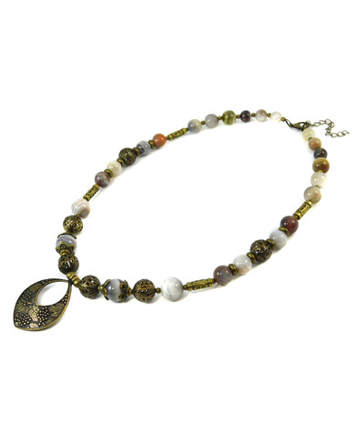 Necklace "Mystic", Agate Botswana