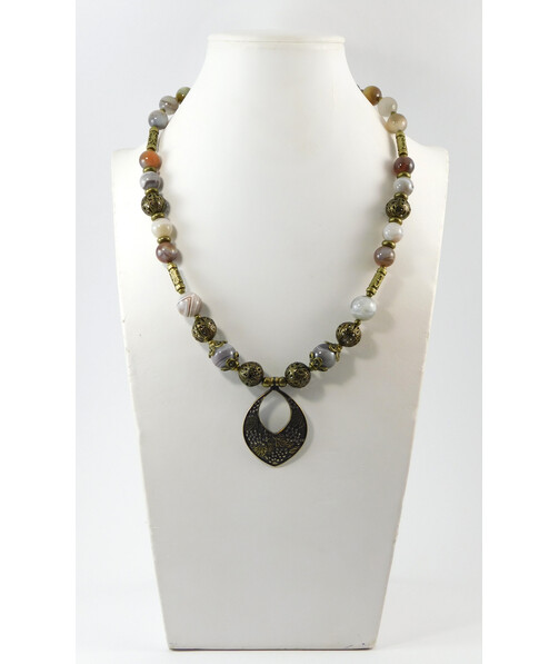 Necklace "Mystic", Agate Botswana