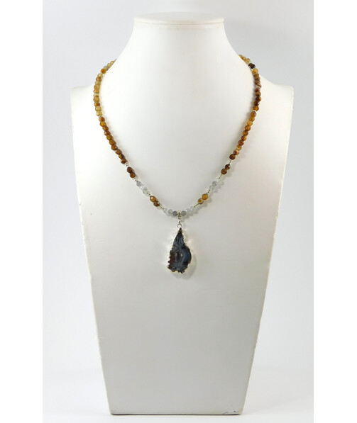 Necklace "Hi-Tech" Agate, Labrador